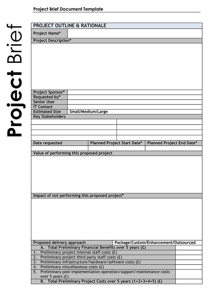 research project brief template