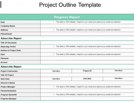 Project Plan Outline Template