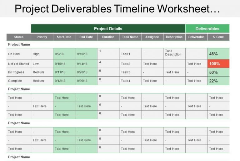 Ultimate Project Deliverables Template Excel (Tracker)